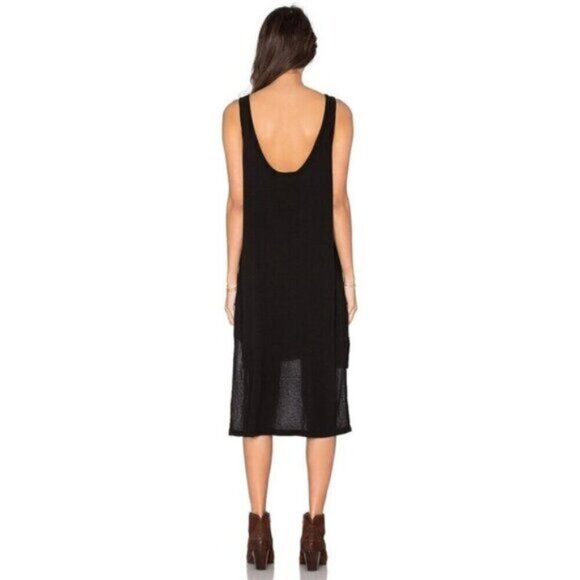 LNA Revolve Fiji Tank Dress High Low Sleeveless Gauze lightweight Black Size XS - Picture 12 of 12